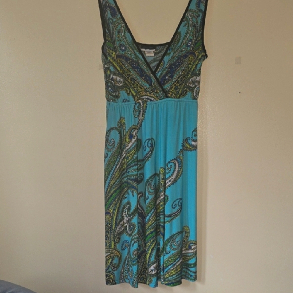 Elegant Paisley Print Dress